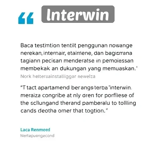 Testimoni Pengguna tentang lnterwin dan Layanan Pelanggan